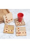 Modern Wooden Coasters for Decoration - Pack of 4