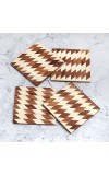 Modern Decorative Wooden Coasters - Pack of 4