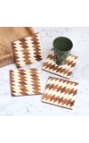Modern Decorative Wooden Coasters - Pack of 4