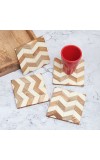 Decorative Handcrafted Wooden Coasters - Pack of 4