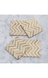 Square Shaped Wooden Coasters - Pack of 4