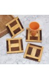 Handmade Square Wooden Coasters - Pack of 4