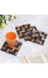 Handmade Decorative Wooden Coasters Pack of 4