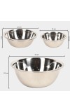Stainless Steel Serving Bowl Set of 3